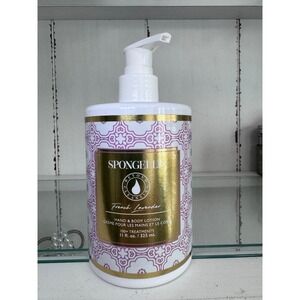 Spongelle French Lavender Hand and Body Lotion 11oz Pump Shea Butter Jojoba Oil